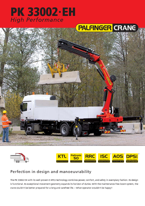 Hydrauliczne żurawie do załadunku Palfinger PK 33002 EH E