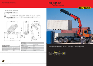 Hydrauliczne żurawie do załadunku Palfinger PK 38502 E