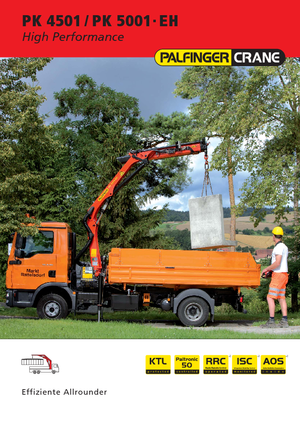 Hydrauliczne żurawie do załadunku Palfinger PK 5001 EH C