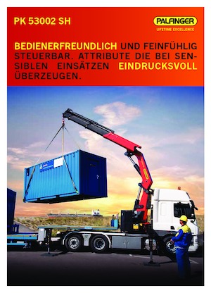 Hydrauliczne żurawie do załadunku Palfinger PK 53002 SH F