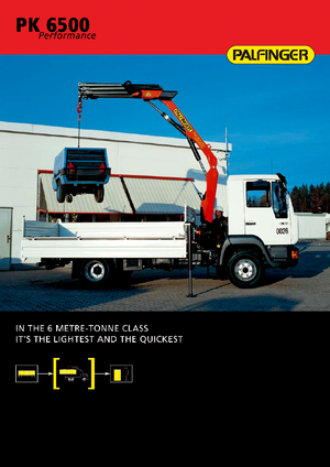 Hydrauliczne żurawie do załadunku Palfinger PK 6500