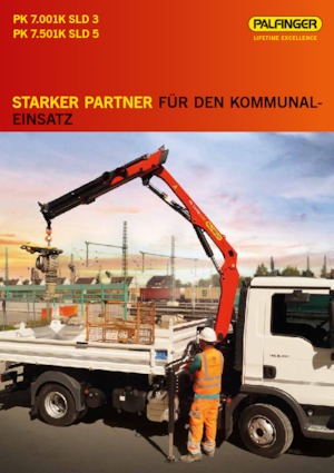 Hydrauliczne żurawie do załadunku Palfinger PK 7.501K SLD 5