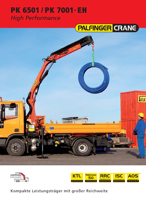 Hydrauliczne żurawie do załadunku Palfinger PK 7001 EH A
