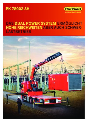Hydrauliczne żurawie do załadunku Palfinger PK 78002 SH F