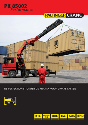 Hydrauliczne żurawie do załadunku Palfinger PK 85002 HPLS F