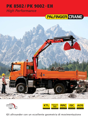 Hydrauliczne żurawie do załadunku Palfinger PK 8502