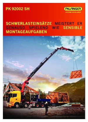 Hydrauliczne żurawie do załadunku Palfinger PK 92002 SH F