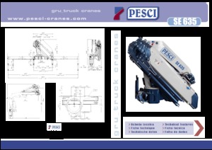 Hydrauliczne żurawie do załadunku Pesci SE 635