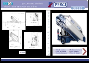 Hydrauliczne żurawie do załadunku Pesci SE 825