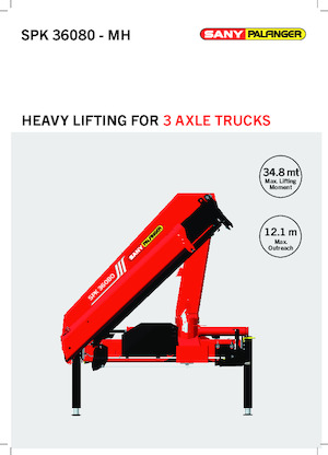 Hydrauliczne żurawie do załadunku Sany SPK 36080 B