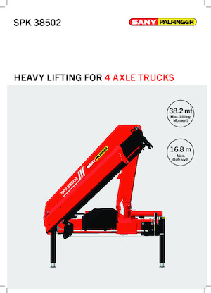 Hydrauliczne żurawie do załadunku Sany SPK 38502 C