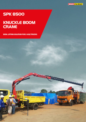 Hydrauliczne żurawie do załadunku Sany SPK 8500 A