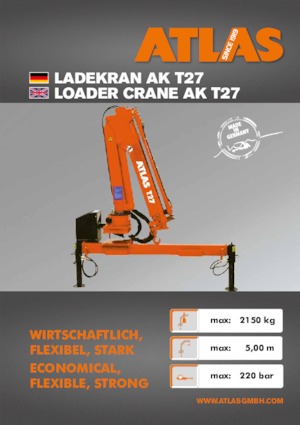 Hydrauliczne żurawie do załadunku Atlas T 27 A28