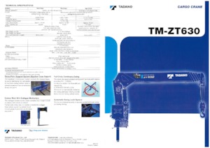 Hydrauliczne żurawie do załadunku Tadano TM-ZT635