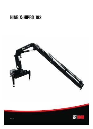 Hydrauliczne żurawie do załadunku Hiab X-HiPro 192 E-3