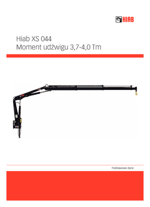 Hydrauliczne żurawie do załadunku Hiab XS 044 D-4 CLX