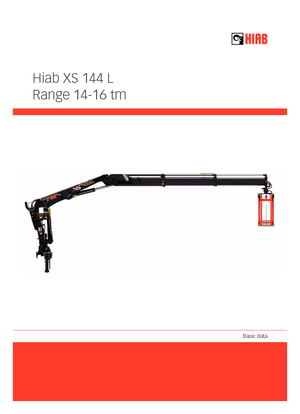 Hydrauliczne żurawie do załadunku Hiab XS 144 DLS-3 PRO