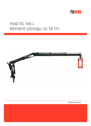Hydrauliczne żurawie do załadunku Hiab XS 166 DLS-4 PRO
