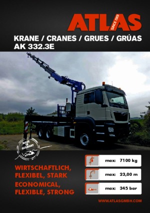 Hydrauliczne żurawie do załadunku Atlas AK 332.3 E A5 Z4