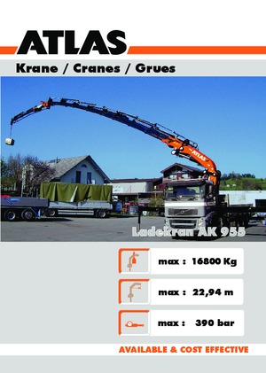 Hydrauliczne żurawie do załadunku Atlas AK 955 A4