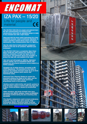Wciągniki i wciągarki przemysłowe Encomat IZA PAX 15