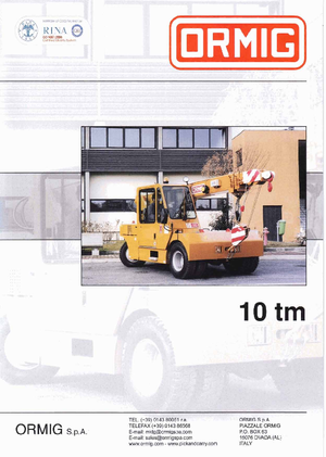 Przemysłowe żurawie samojezdne ORMIG 10 tm