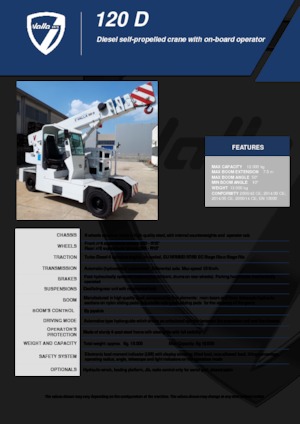 Przemysłowe żurawie samojezdne Valla 120 D 