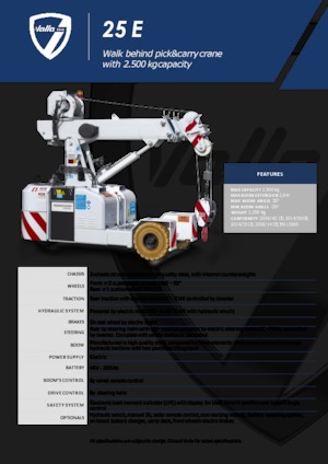 Przemysłowe żurawie samojezdne Valla 25 E 