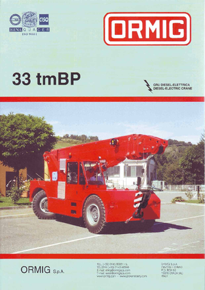 Przemysłowe żurawie samojezdne ORMIG 33 tmBP