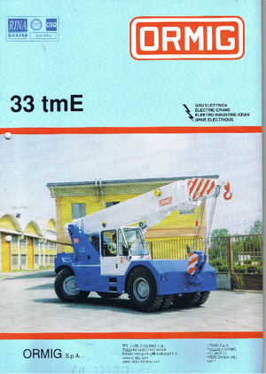 Przemysłowe żurawie samojezdne ORMIG 33 tm E