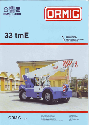 Przemysłowe żurawie samojezdne ORMIG 33 tm E