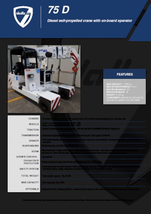 Przemysłowe żurawie samojezdne Valla 75 D 