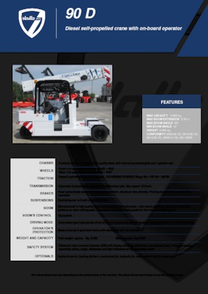 Przemysłowe żurawie samojezdne Valla 90 D 