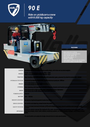 Przemysłowe żurawie samojezdne Valla 90 E