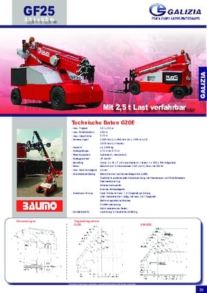 Przemysłowe żurawie samojezdne Galizia G 20 E