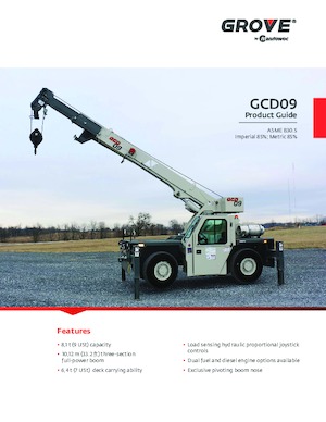 Przemysłowe żurawie samojezdne Grove GCD09