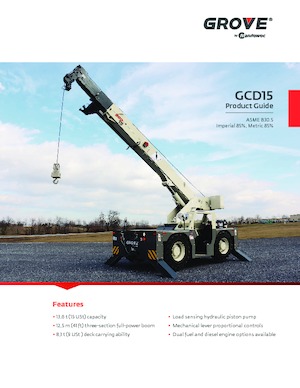 Przemysłowe żurawie samojezdne Grove GCD15