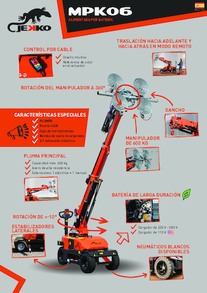 Przemysłowe żurawie samojezdne Jekko MPK06V
