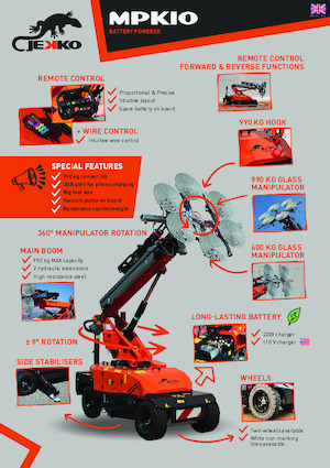 Przemysłowe żurawie samojezdne Jekko MPK10