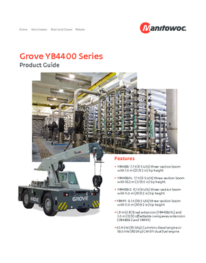 Przemysłowe żurawie samojezdne Grove YB4411