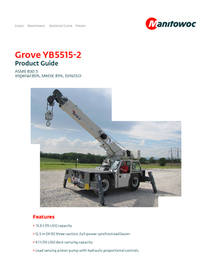 Przemysłowe żurawie samojezdne Grove YB5515-2