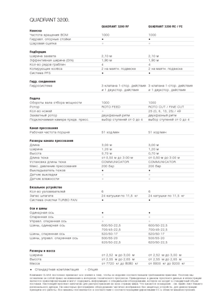 Prasa kostkująca Claas Quadrant 3200 RC