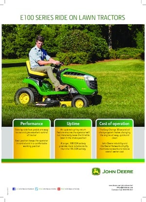 Kosiarki Samojezdne i Traktory Ogrodowe John Deere E110