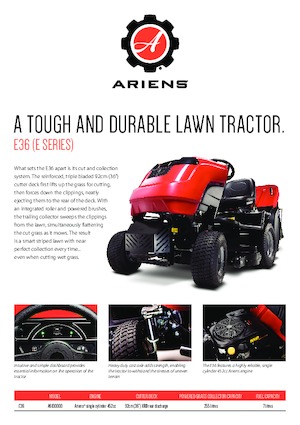 Kosiarki Samojezdne i Traktory Ogrodowe Ariens E36