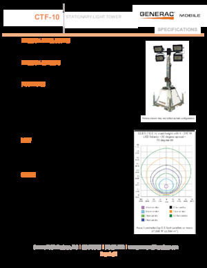 Maszty oświetleniowe Generac Mobile CTF 10 4x320W LED