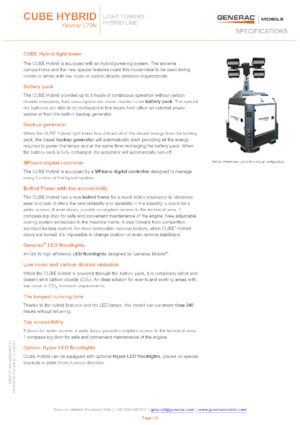 Maszty oświetleniowe Generac Mobile Cube Hybrid