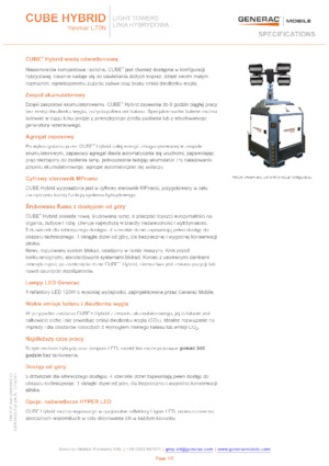 Maszty oświetleniowe Generac Mobile Cube Hybrid