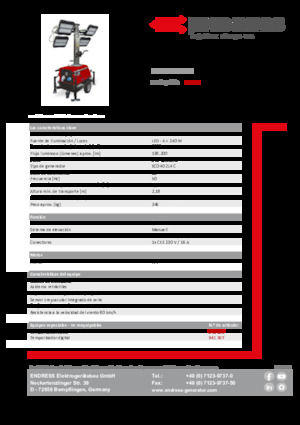 Maszty oświetleniowe Endress EFA 670 S4 240