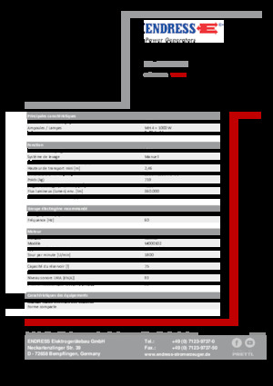 Maszty oświetleniowe Endress EFA 800 Y3 MH 