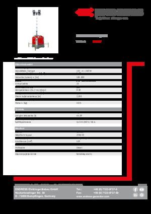 Maszty oświetleniowe Endress EFA 810 S4 240 Hybrid